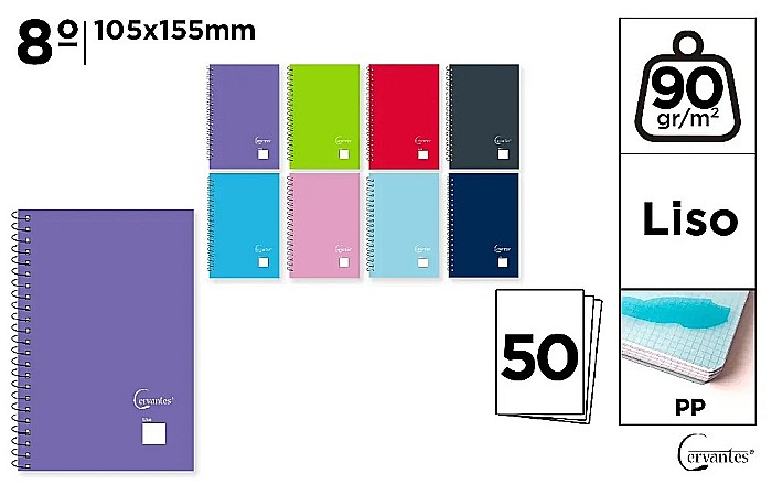 NOTES PP IPB 105*155MM SPIRA 50F VELIN CULORI ASORTATE PB225 [1]