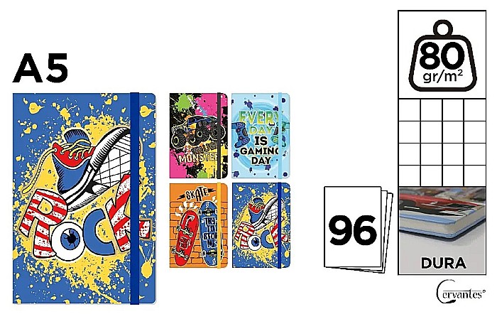 NOTES IPB A5 CERVANTES CU ELASTIC SKATE PB829-63 [1]