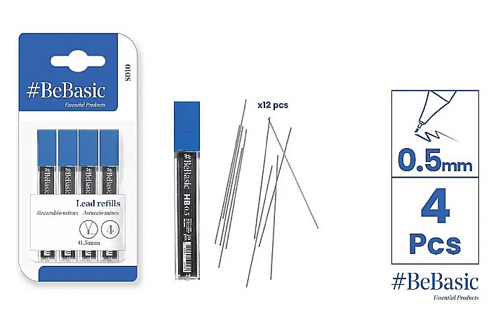 MINA CREION BeBasic 0.5MM HB, 4/SET S010 [1]