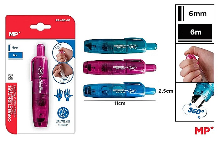 BANDA CORECTOARE IPB CU CLICK RETRACTABILA ROTATIVA 6MM*6M CULORI ASORTATE PA465-01 [1]