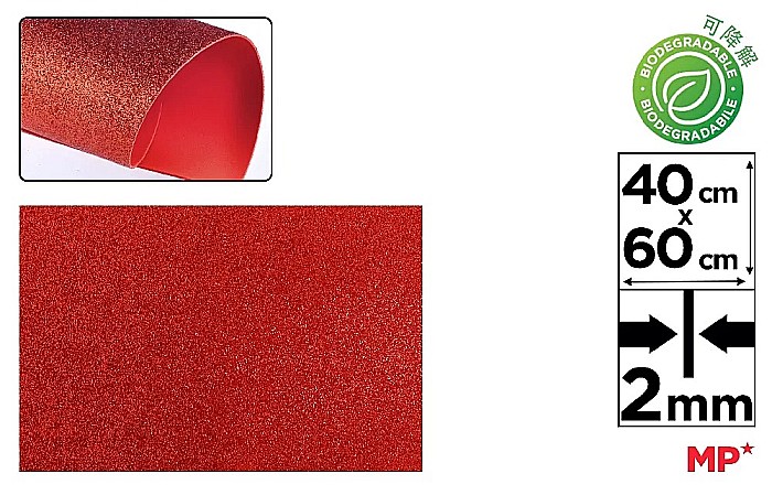 COALA GUMATA GLITTER IPB 40*60CM BIODEGRADABILA ROSU PN595-09 [1]