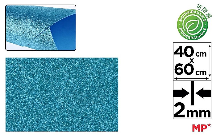 COALA GUMATA GLITTER IPB 40*60CM BIODEGRADABILA ALBASTRU AZUR PN595-13 [1]