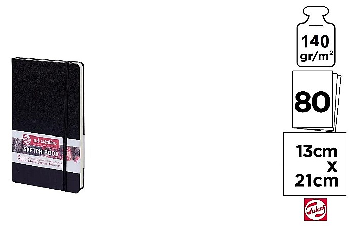 CAIET SCHITE IPB 140GR CU ELASTIC 130*210MM 80F TALENS ART CREATION 9314002M [1]