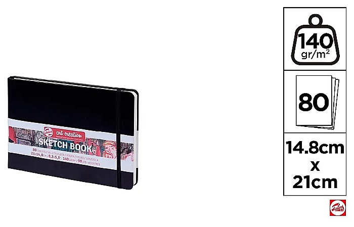 CAIET SCHITE IPB 140GR CU ELASTIC 14.8*21CM 80F TALENS ART CREATION 9314005M [1]