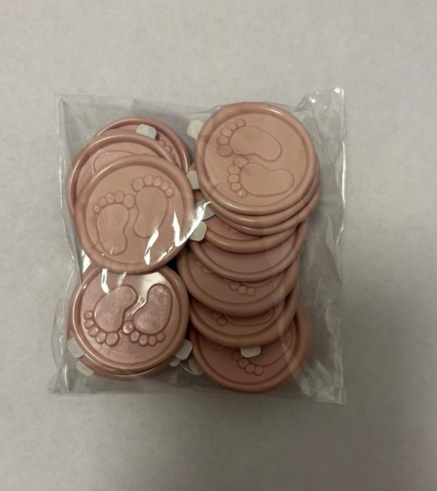 SET SIGILII BOTEZ CU PICIORUSE ROZ PASTEL 25/SET [3]