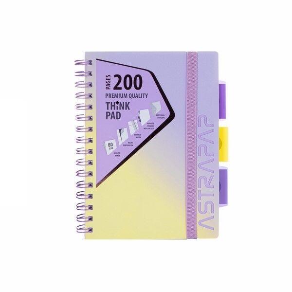 CAIET A5 PP SPIRA 200F CU ELASTIC, RIGLA SI 4 SEPARATOARE, PASTEL PATRATELE 107023004 [2]