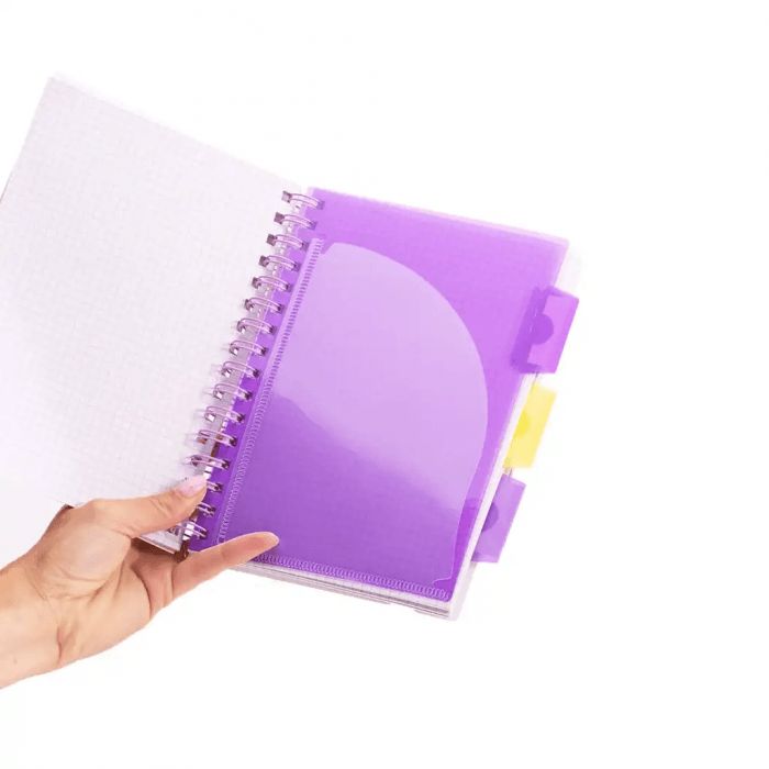 CAIET B5 PP SPIRA 200F CU ELASTIC, RIGLA SI 4 SEPARATOARE, PASTEL PATRATELE 107023005 [3]