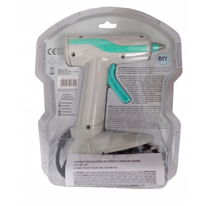 PISTOL DE LIPIT CU SILICON 100-220V, 7X7.5MM + 2 REZERVE 325024001 [2]