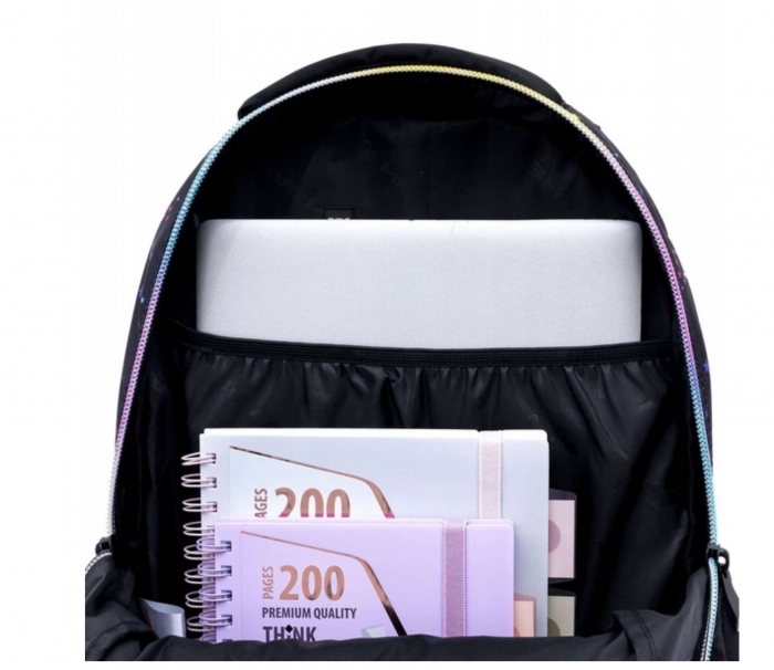 AS RUCSAC SCOLAR 3 COMPARTIMENTE HEAD GOLDEN EFECT RAINBOW KITTY AB300 502025033 [6]