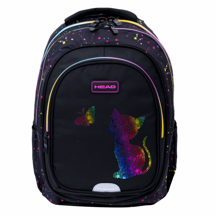AS RUCSAC SCOLAR 3 COMPARTIMENTE HEAD GOLDEN EFECT RAINBOW KITTY AB300 502025033 [2]