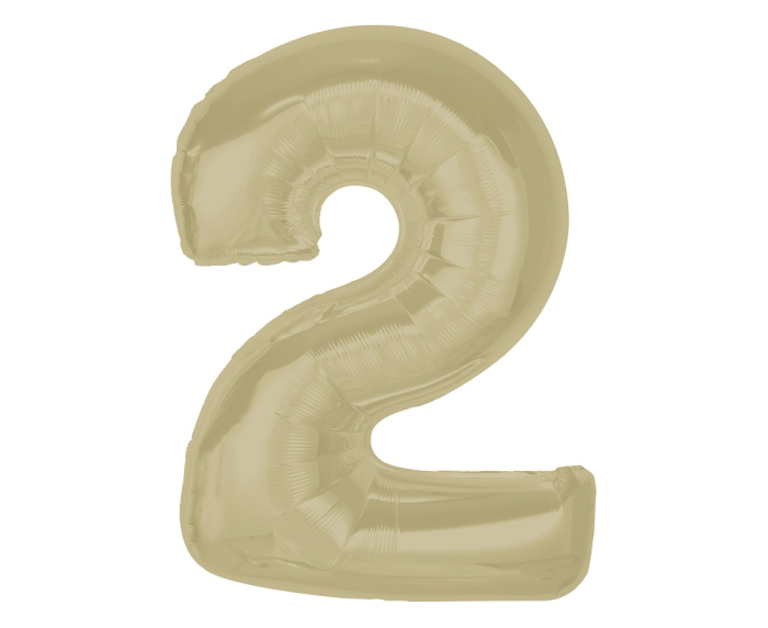 Balon Folie Cifra 2 Matt Latte 92cm GoDan [2]