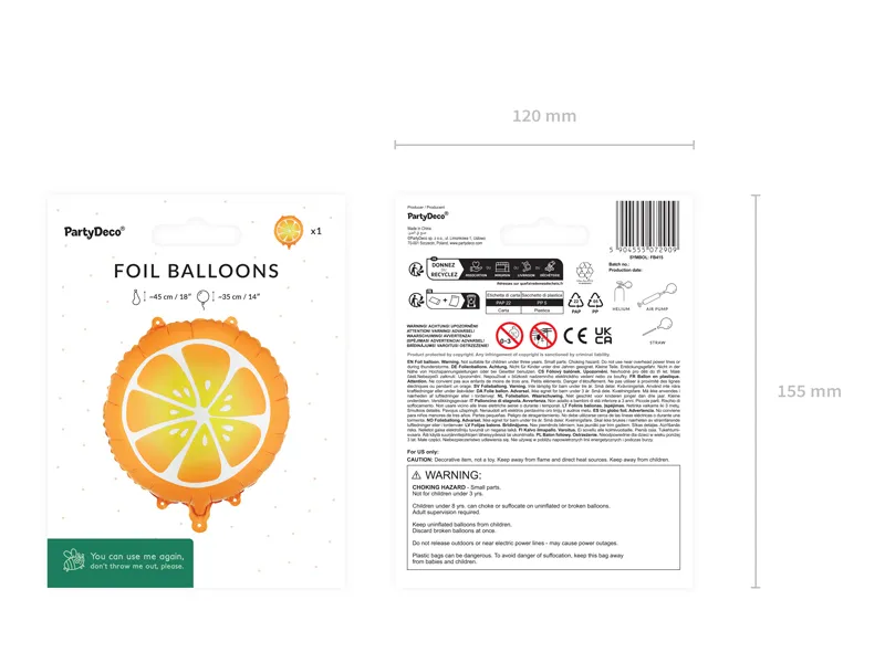Balon Folie Portocală 35cm FB415 Oranj [5]