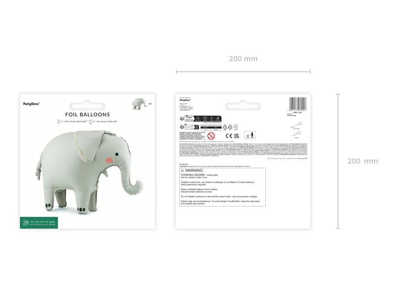 Balon Folie Elefant Standing 91x61cm FB403 - [8]