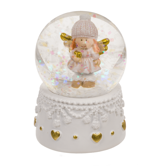 GLOB DECORATIV DIN STICLA 4.5x4.5CM INGERASI DE IARNA 160045 [3]