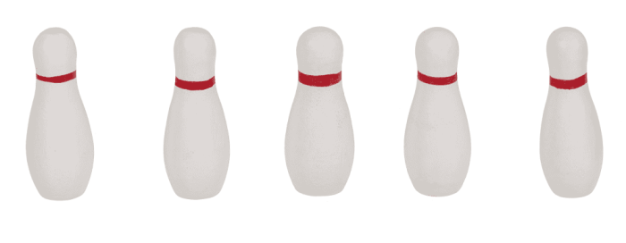 JOC DE MASA DIN LEMN, BOWLING, CU 1 BILA SI 10 POPICE 63/3067 [3]