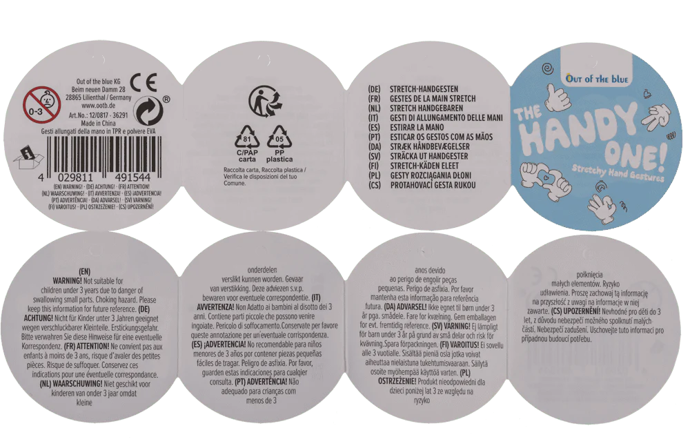 JUCARIE ANTISTRESS MANA ELASTICA 9x5x13CM DIVERSE GESTURI 12/0817 [12]