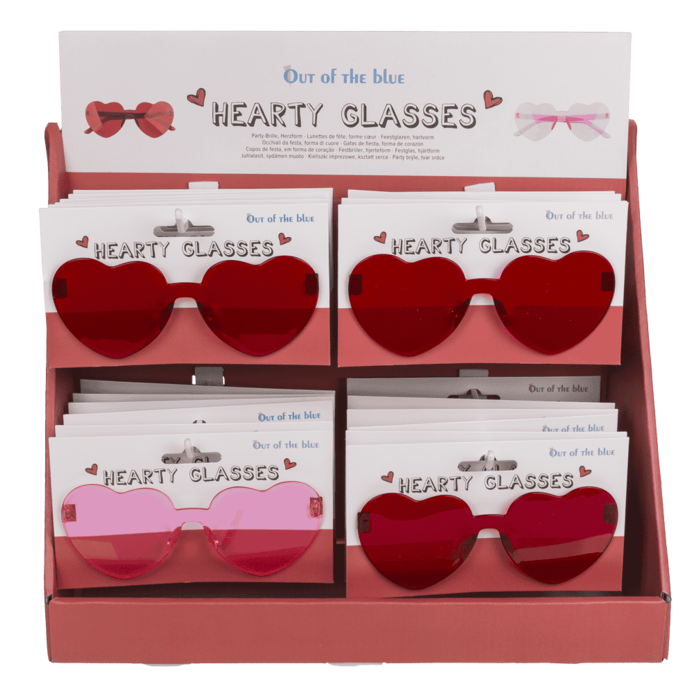 BLU OCHELARI PLASTIC INIMA ROSU/ROZ 16*12CM 18/3925 [2]