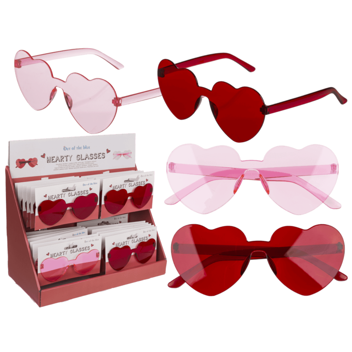 BLU OCHELARI PLASTIC INIMA ROSU/ROZ 16*12CM 18/3925 [1]