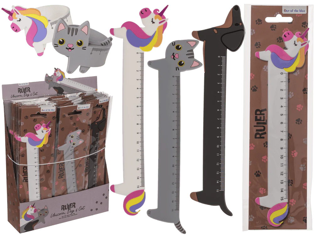 RIGLA FLEXIBILA CAUCIUC 15CM DIVERSE ANIMALE 29/2735 [2]