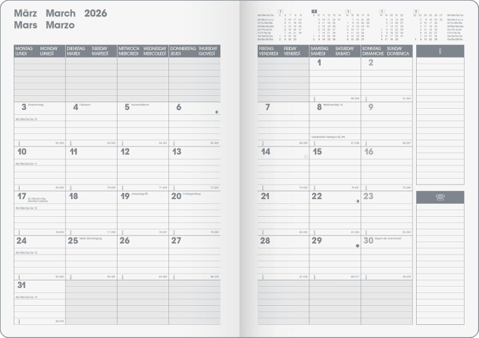 AGENDA DATATA LUNAR SLIMLINE B5 2026 BALADEK NEGRU 73933906 [3]