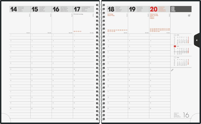 AGENDA DATATA SAPTAMANAL 2026 MANAGER WT7 21*26 COPERTA SOFT ARGINTIU 76164846 [3]