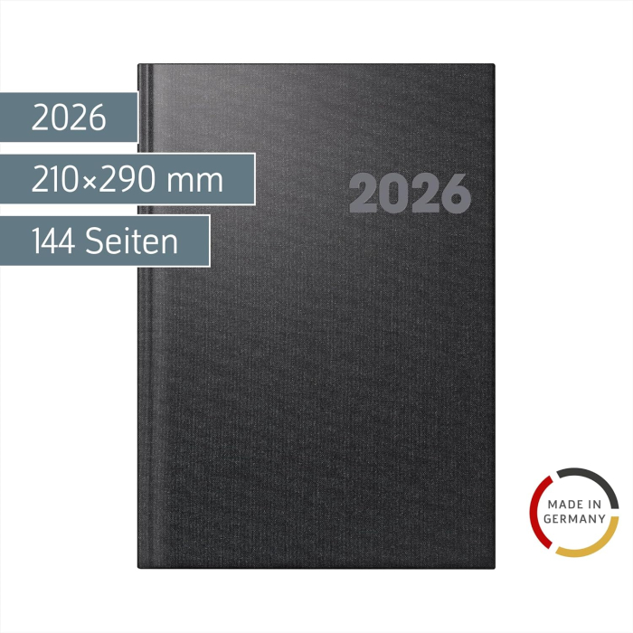 AGENDA DATATA SAPTAMANAL BRUNNEN A4 2026 NEGRU METALIC 76361906 [2]
