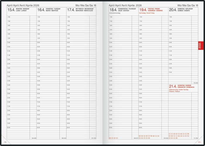 AGENDA DATATA SAPTAMANAL BRUNNEN A4 2026 NEGRU METALIC 76361906 [3]