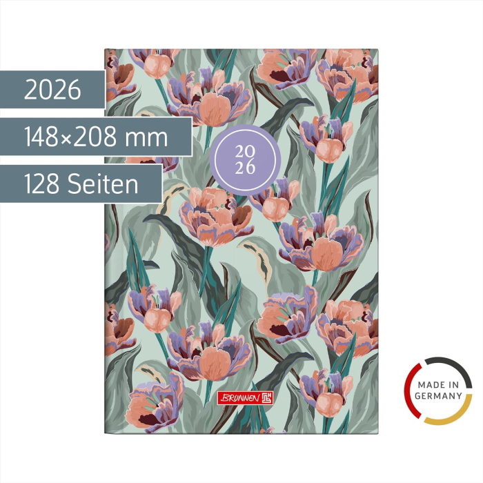 AGENDA DATATA SAPTAMANAL BRUNNEN A5 2026 MODEL FLORAL 79615016 [2]
