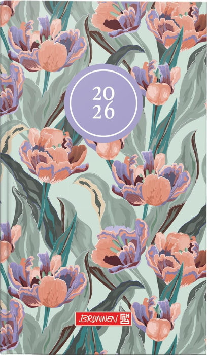 AGENDA DATATA SAPTAMANAL BRUNNEN A6 2026 MODEL FLORAL 75615026 [1]