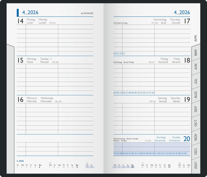 AGENDA DATATA SAPTAMANAL BRUNNEN A6 2026 NEAGRA 75628906 [3]
