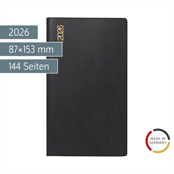 AGENDA DATATA SAPTAMANAL RIDOIDE A6 2026 COPERTA PP NEAGRA 16922906 [2]