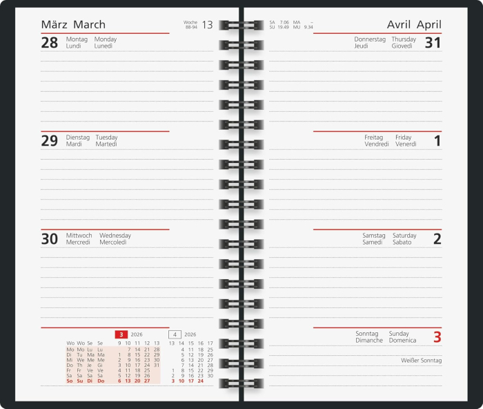 AGENDA DATATA SAPTAMANAL RIDOIDE A6 2026 SPIRA ALBASTRU 16907026 [3]