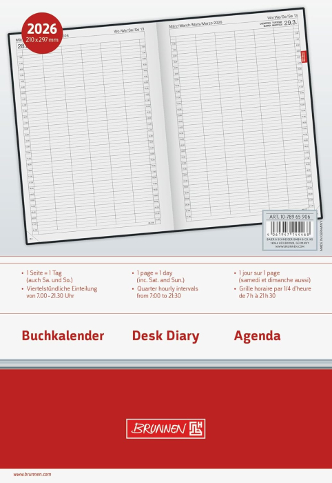 AGENDA DATATA ZILNIC BRUNNEN A4 2026 PP GRI METALIC 78965906 [4]