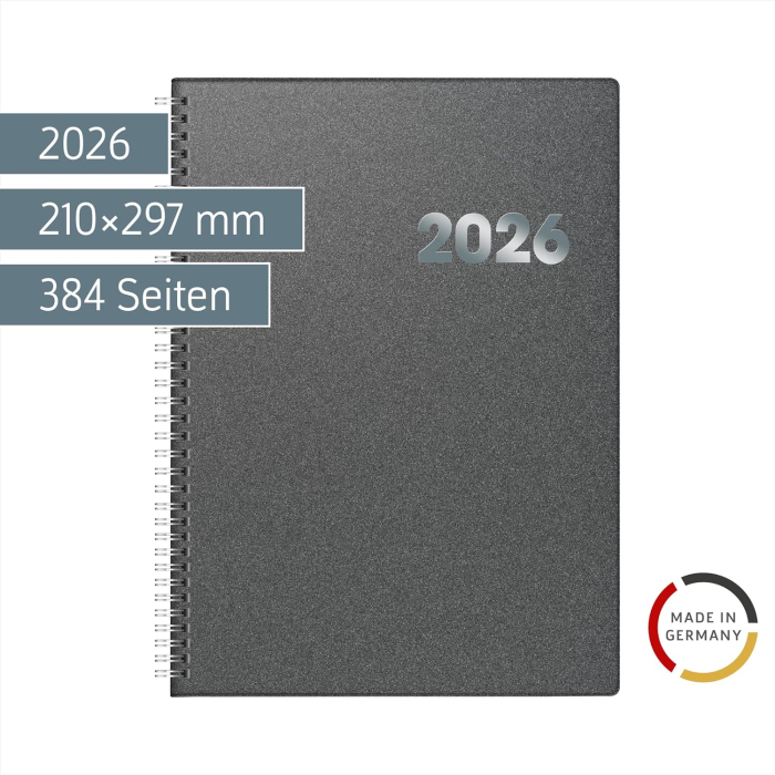 AGENDA DATATA ZILNIC BRUNNEN A4 2026 PP SPIRA GRI METALIC 789619066 [2]