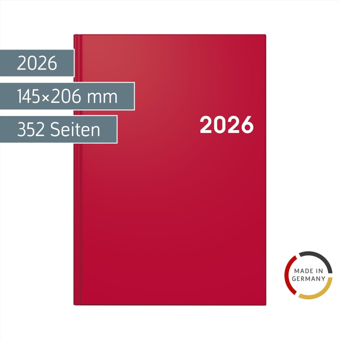 AGENDA DATATA ZILNIC BRUNNEN A5 2026 BALACRON ROSU 79561016 [2]