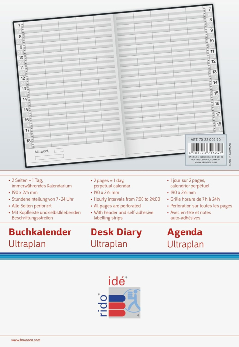 AGENDA DATATA ZILNIC A4 UNIVERSALA/PERPETUA, NEAGRA 2200290 [4]