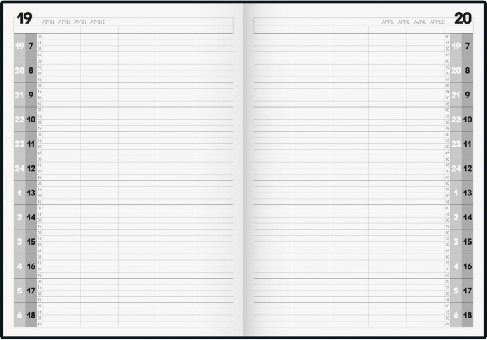 AGENDA DATATA ZILNIC UNIVERSALA BRUNNEN A4 SOFTCOVER NEGRU 78811 [2]