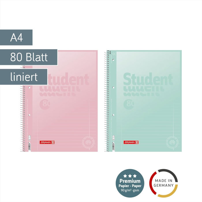 CAIET A4 80F SPIRA SI PERFORATII PASTEL LINII 6932796 [2]