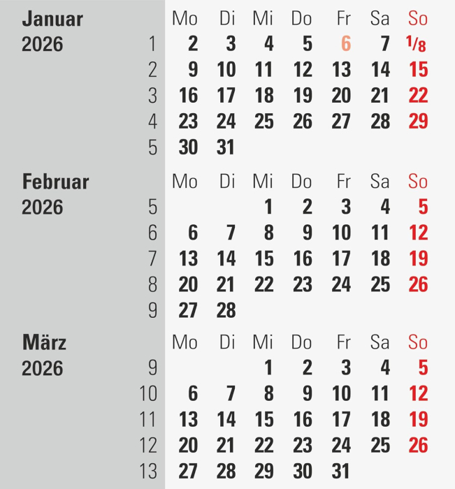 CALENDAR BIROU 2026-2027 TRIPTIC CADRU PLASTIC CU BUTON ROTATIV ROSU 38000206 [3]