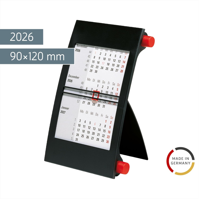CALENDAR BIROU 2026-2027 TRIPTIC CADRU PLASTIC CU BUTON ROTATIV ROSU 38000206 [2]