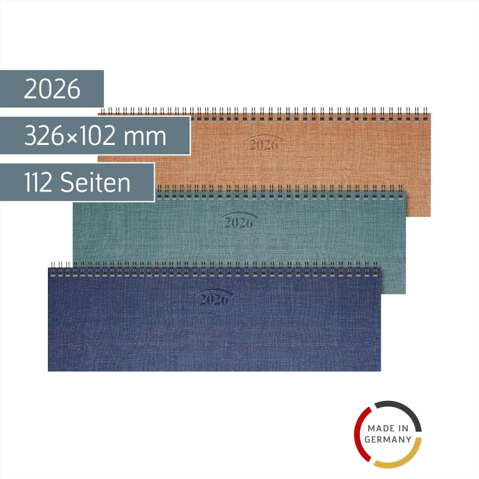 PLANNER BRUNNEN SAPTAMANAL 2026 10*33CM SPIRA, COPERTA CARTON, 3 CULORI 77701956 [2]