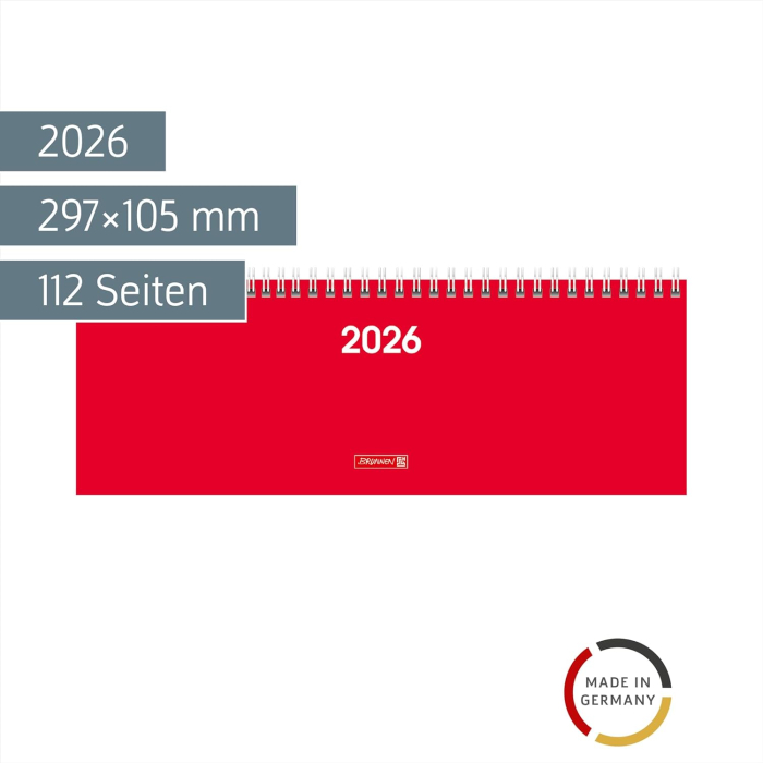 PLANNER BRUNNEN SAPTAMANAL 2026 11*30CM SPIRA ROSU 77261016 [2]