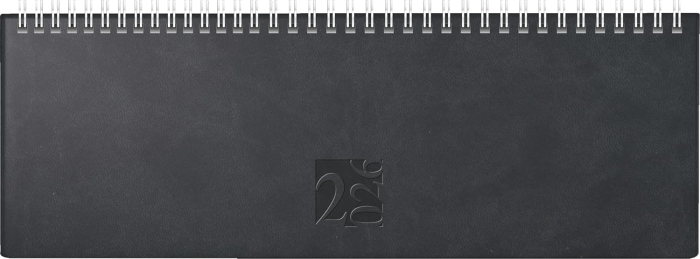 PLANNER BRUNNEN SAPTAMANAL AC-TERMINER 2026 10.5*30.7CM PIELE ECOLOGICA NEGRU 31702906 [1]