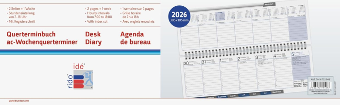 PLANNER BRUNNEN SAPTAMANAL AC-TERMINER 2026 10.5*30.7CM PIELE ECOLOGICA NEGRU 31702906 [4]