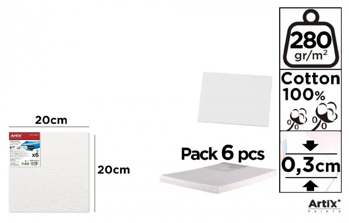 CARTON PANZAT IPB 20*20CM 280GR 6/SET PP95-2020-6 [1]