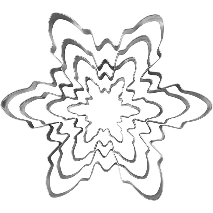 FORME METAL Cookie Cutters Snowflake, 6-16.5cm, 6 pc 782914 [1]