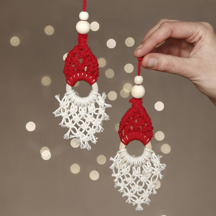 MINI KIT CREATIV CRACIUN DECORATIUNI SUSPENDATE MACRAME  977410 [1]