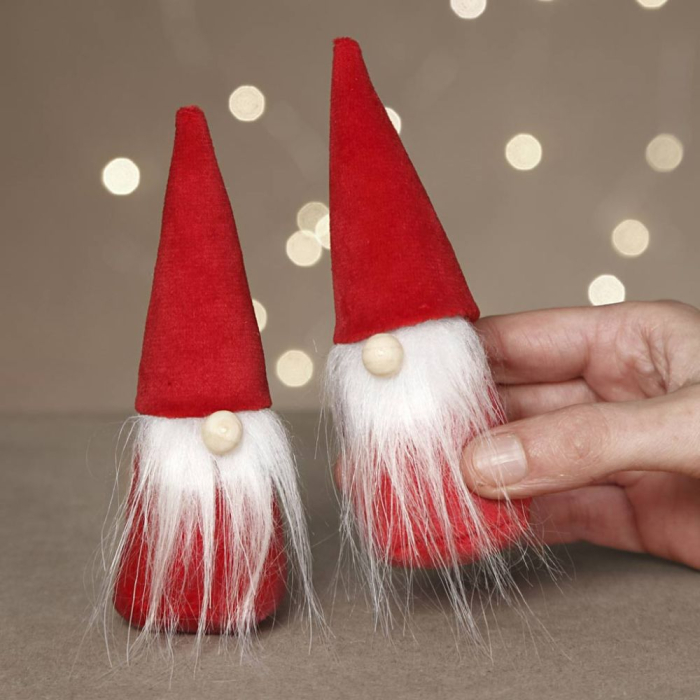 MINI KIT CREATIV CRACIUN GNOM SCANDINAV VELUR ROSU 977401 [2]