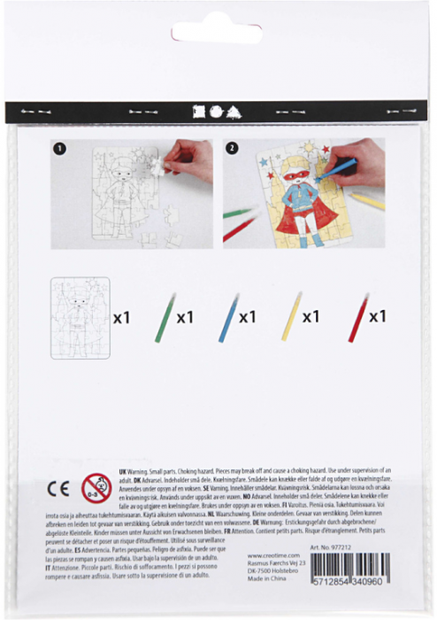 CC MINI KIT CREATIV PUZZLE DIN CARTON SUPER EROI SI 4 MINI MARKERE 977212 [2]