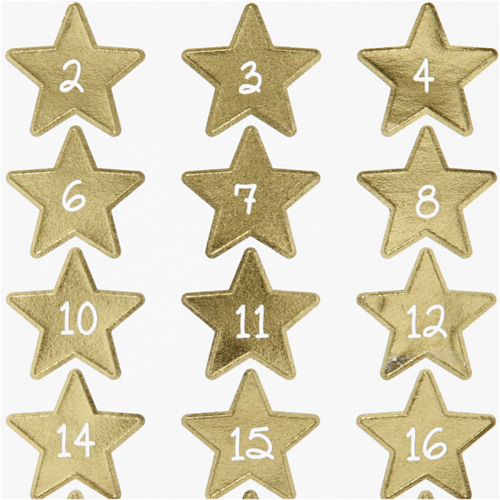 STICKER DECOR ADVENT NUMBERS GOLD 291871 [1]